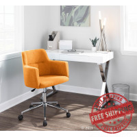 Lumisource OC-ANDRW O Andrew Contemporary Adjustable Office Chair in Orange 